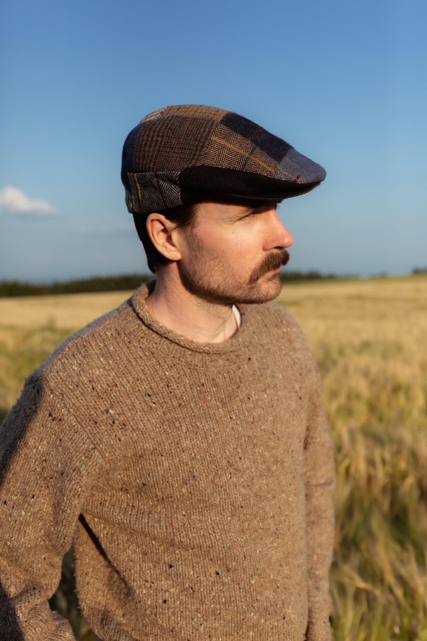 Donegal Tweed Patch Cap