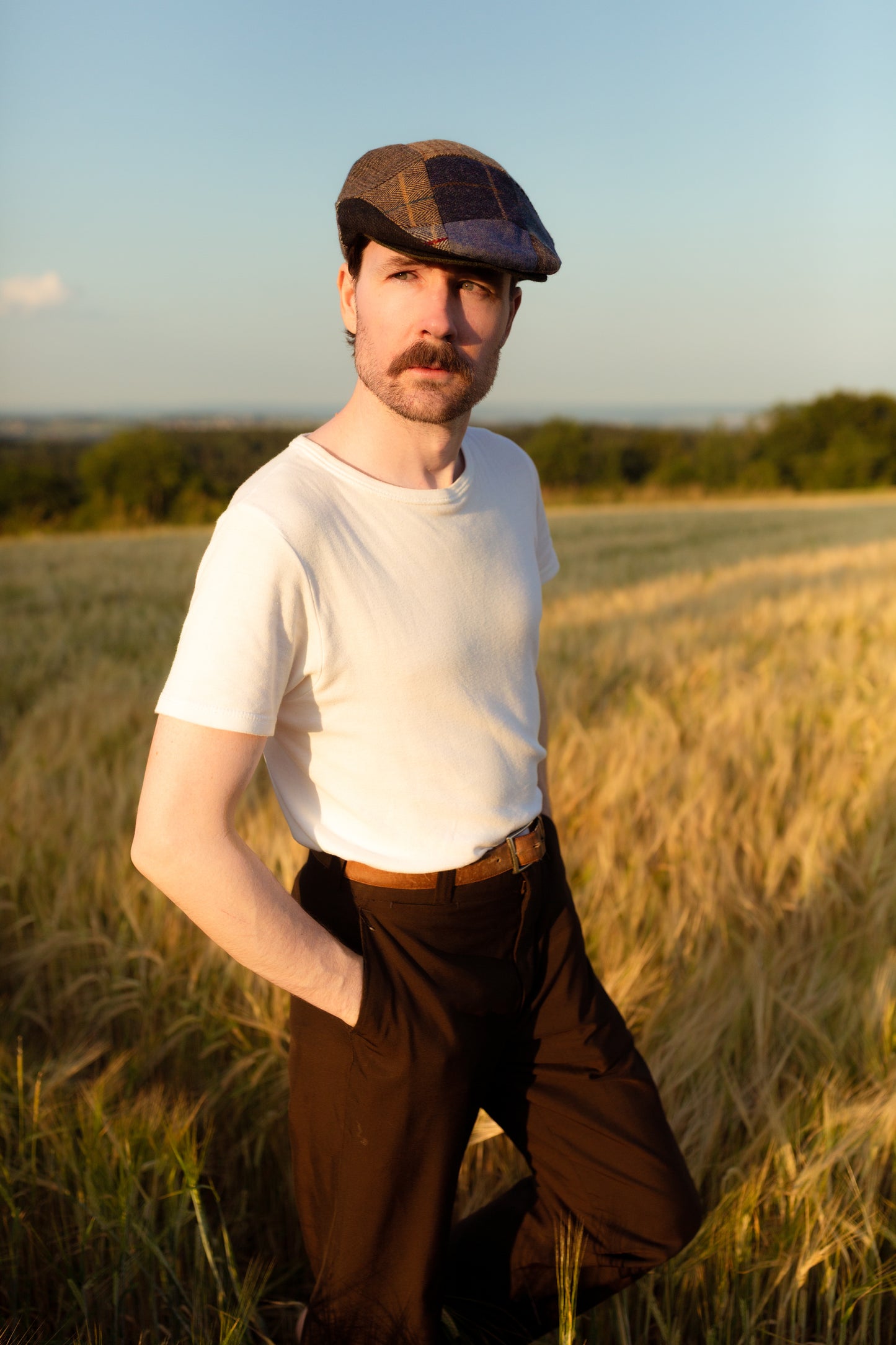 Donegal Tweed Patch Cap